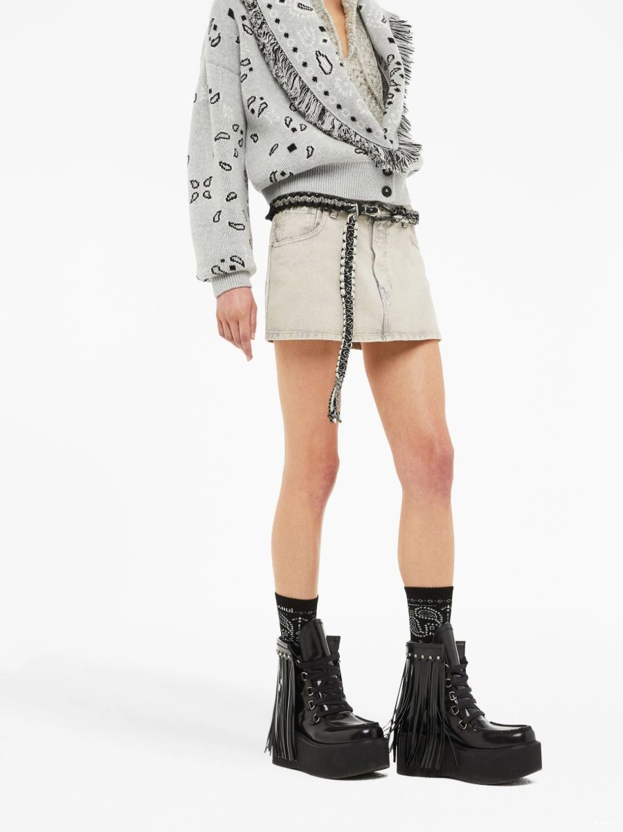Affordable Alanui cardi-bomber Women fringed Jacquard Bandana 0706